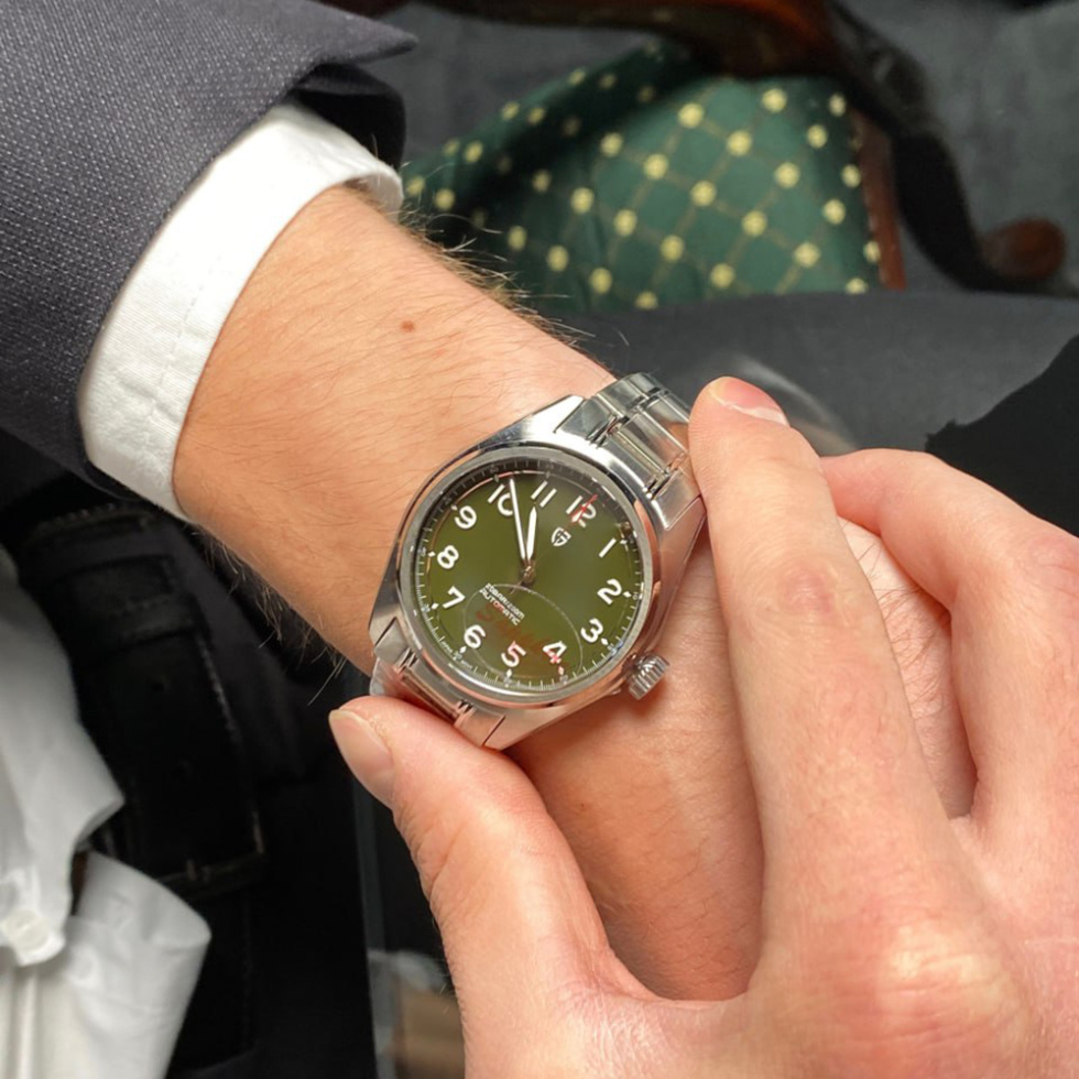 large Годинник чоловічий Pagani Design PD-1717 Silver-Green 6
